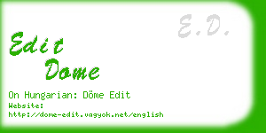 edit dome business card